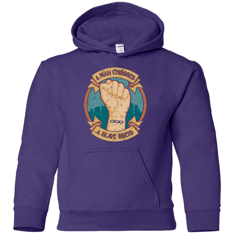 Sweatshirts Purple / YS A Man Chooses A Slave Obeys Youth Hoodie