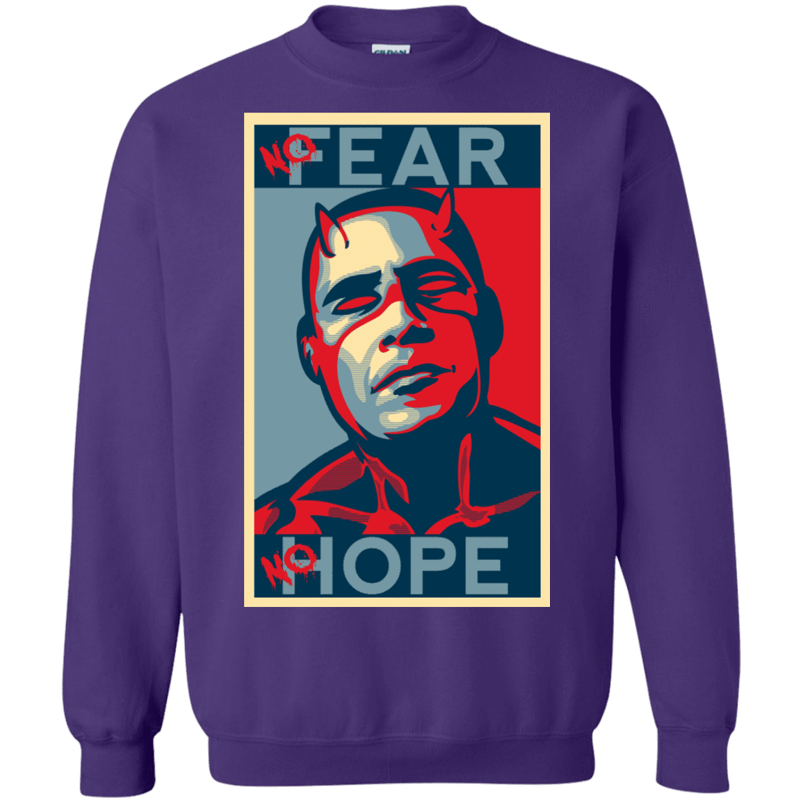 Sweatshirts Purple / S A man with no fear Crewneck Sweatshirt