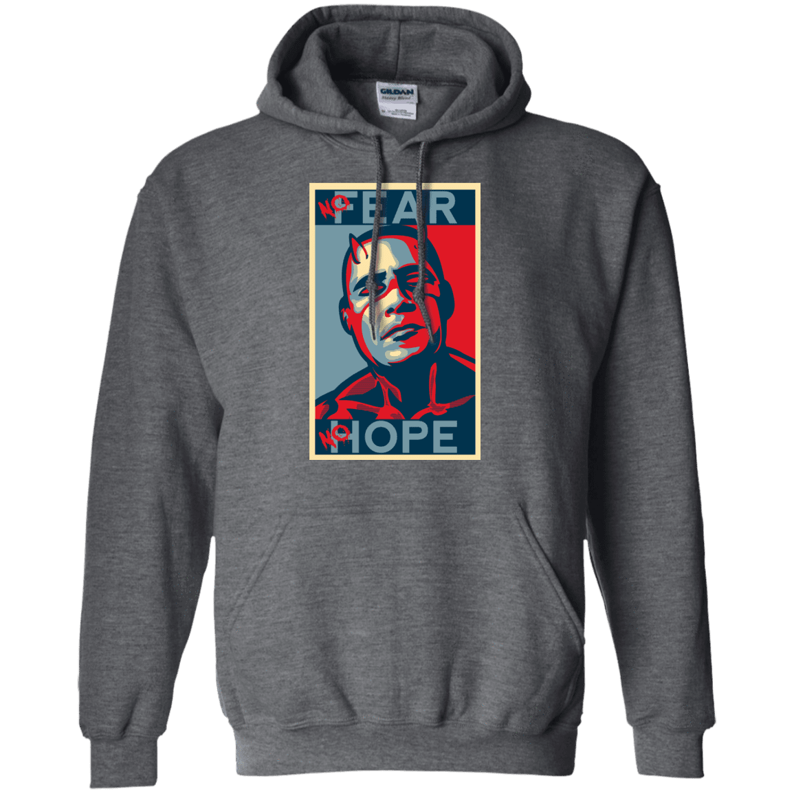 Sweatshirts Dark Heather / Small A man with no fear Pullover Hoodie