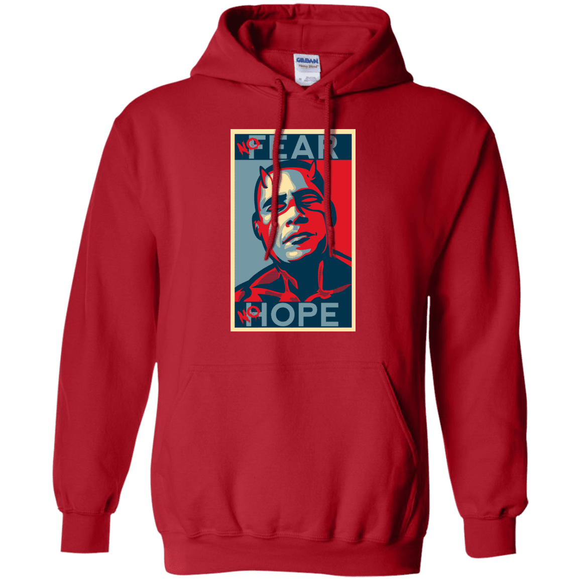 Sweatshirts Red / Small A man with no fear Pullover Hoodie
