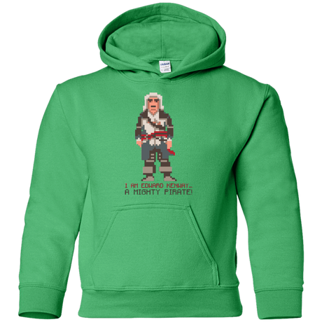 Sweatshirts Irish Green / YS A Mighty Pirate Youth Hoodie