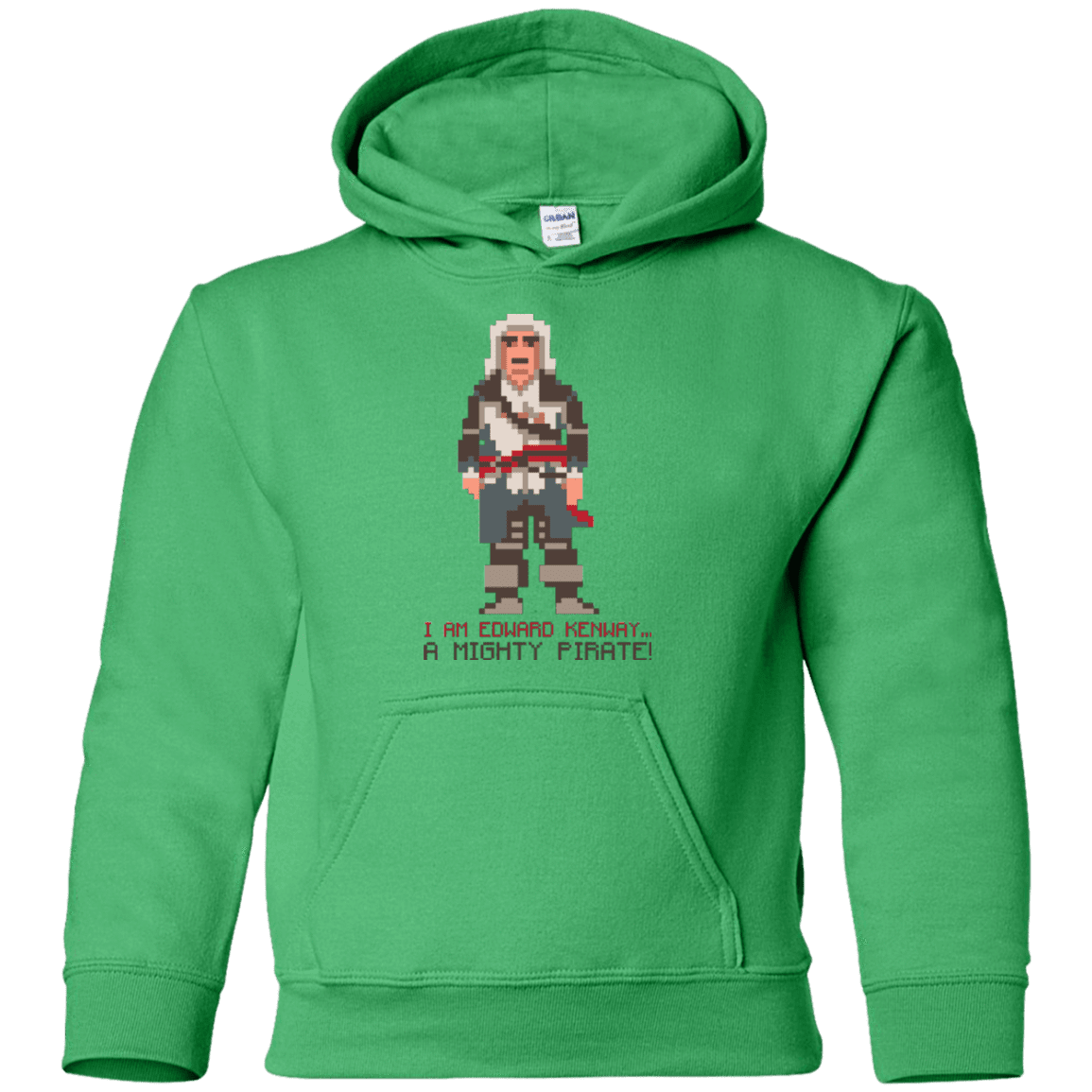 Sweatshirts Irish Green / YS A Mighty Pirate Youth Hoodie