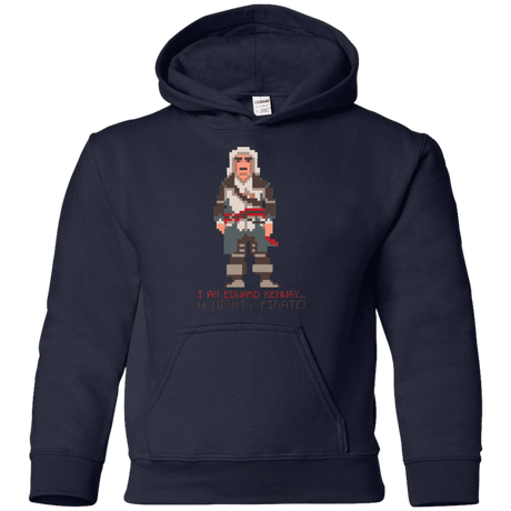 Sweatshirts Navy / YS A Mighty Pirate Youth Hoodie