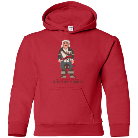 Sweatshirts Red / YS A Mighty Pirate Youth Hoodie