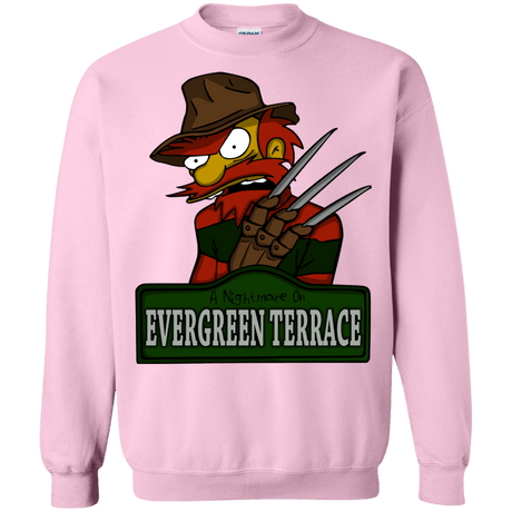 Sweatshirts Light Pink / Small A Nightmare on Springfield Sin Tramas Crewneck Sweatshirt