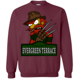 Sweatshirts Maroon / Small A Nightmare on Springfield Sin Tramas Crewneck Sweatshirt