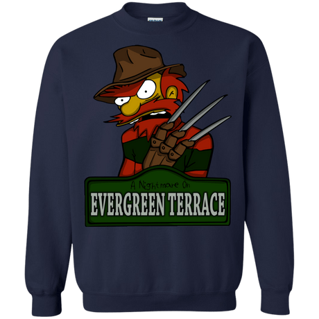 Sweatshirts Navy / Small A Nightmare on Springfield Sin Tramas Crewneck Sweatshirt