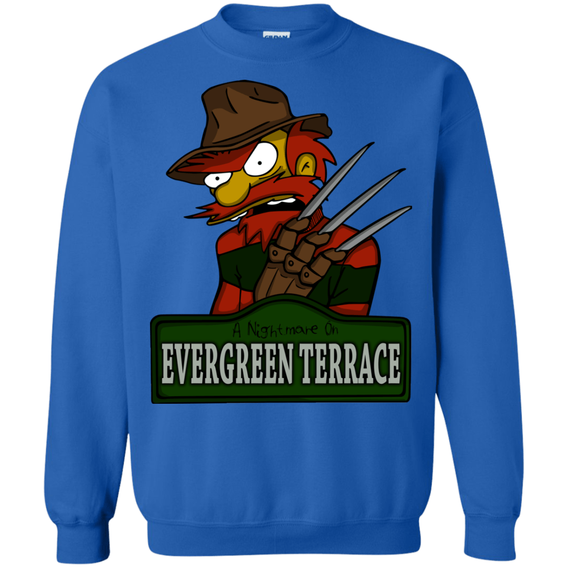 Sweatshirts Royal / Small A Nightmare on Springfield Sin Tramas Crewneck Sweatshirt