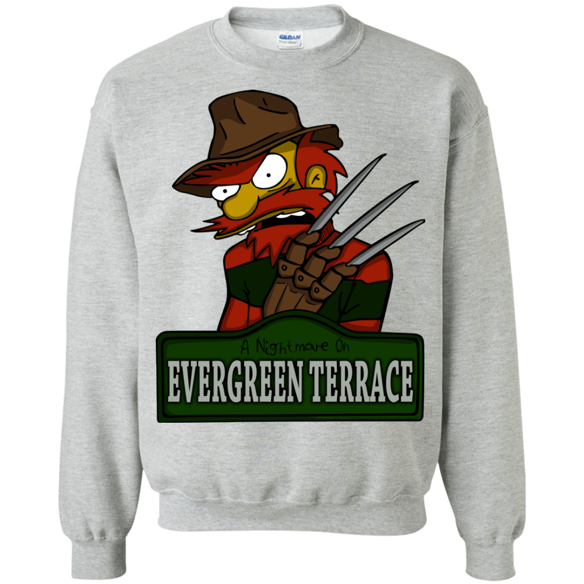 Sweatshirts Sport Grey / Small A Nightmare on Springfield Sin Tramas Crewneck Sweatshirt