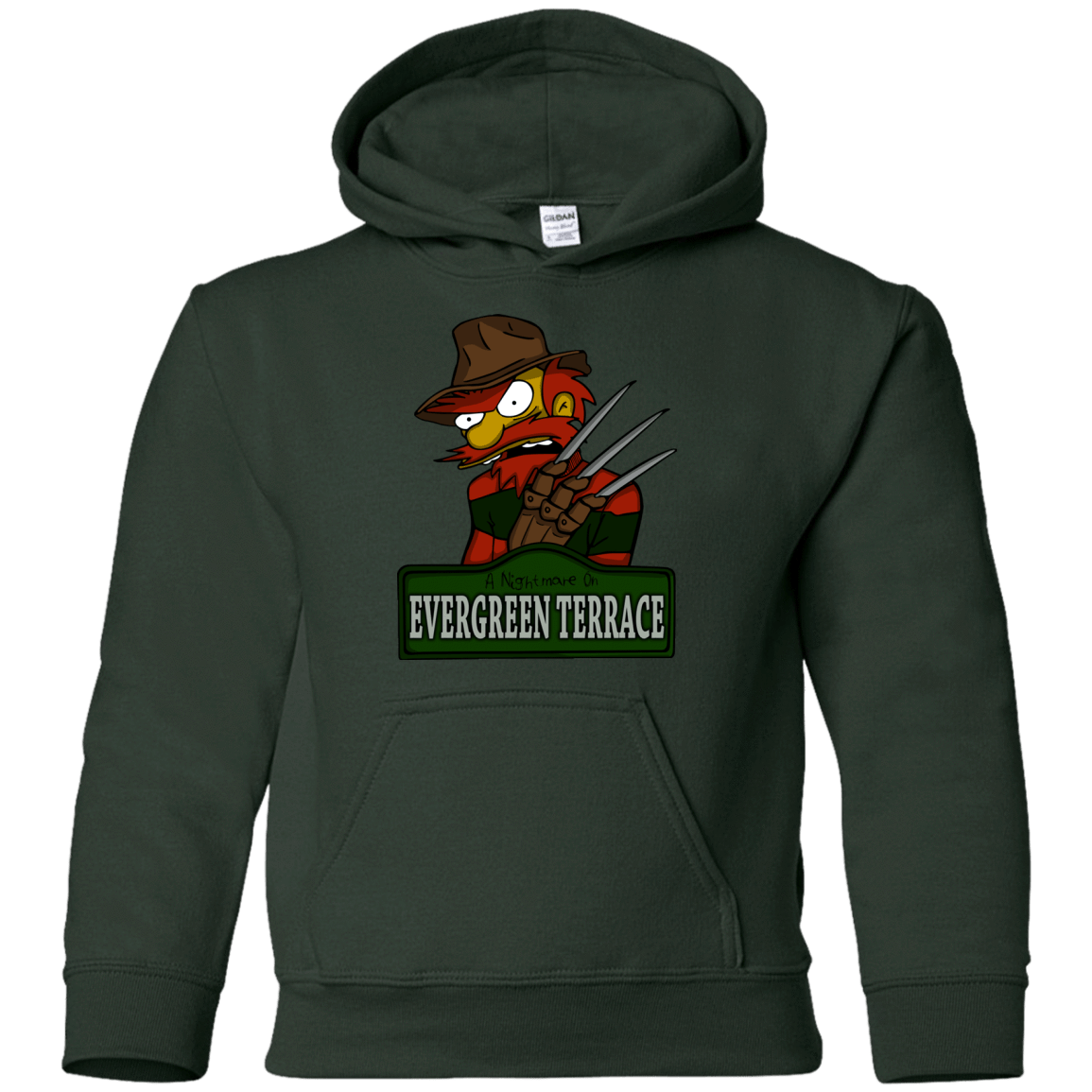 Sweatshirts Forest Green / YS A Nightmare on Springfield Sin Tramas Youth Hoodie