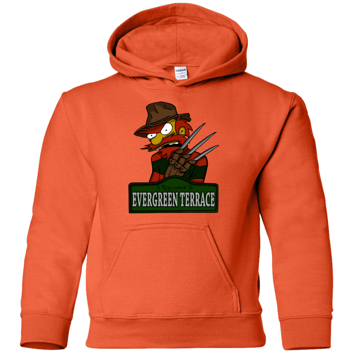 Sweatshirts Orange / YS A Nightmare on Springfield Sin Tramas Youth Hoodie