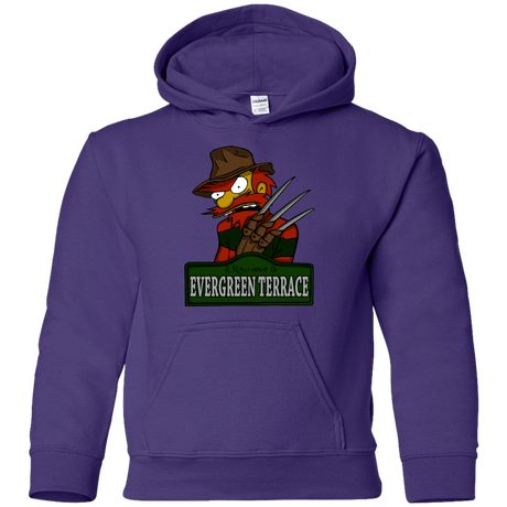 Sweatshirts Purple / YS A Nightmare on Springfield Sin Tramas Youth Hoodie