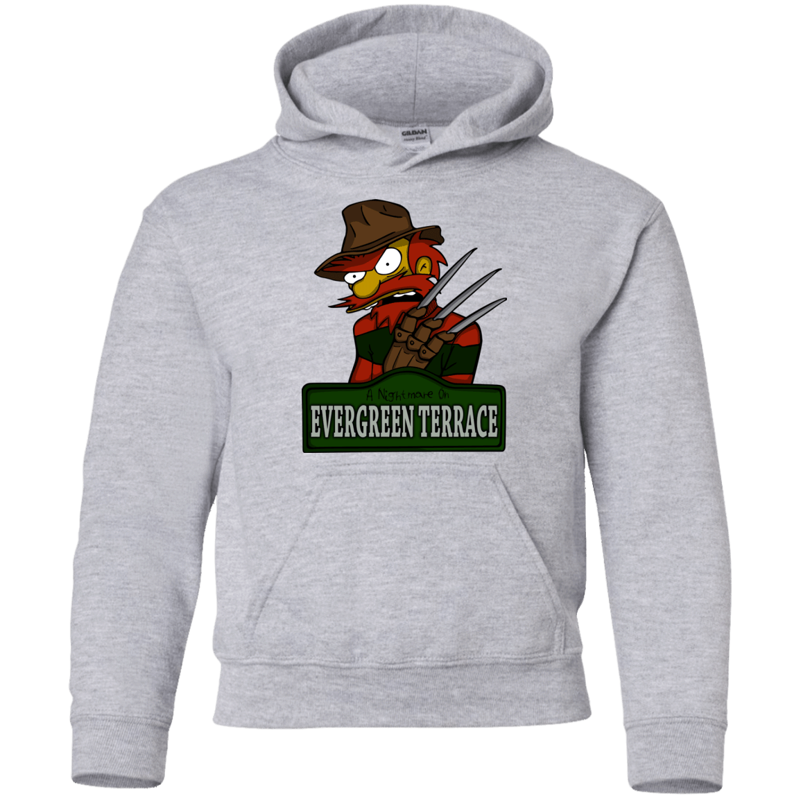 Sweatshirts Sport Grey / YS A Nightmare on Springfield Sin Tramas Youth Hoodie