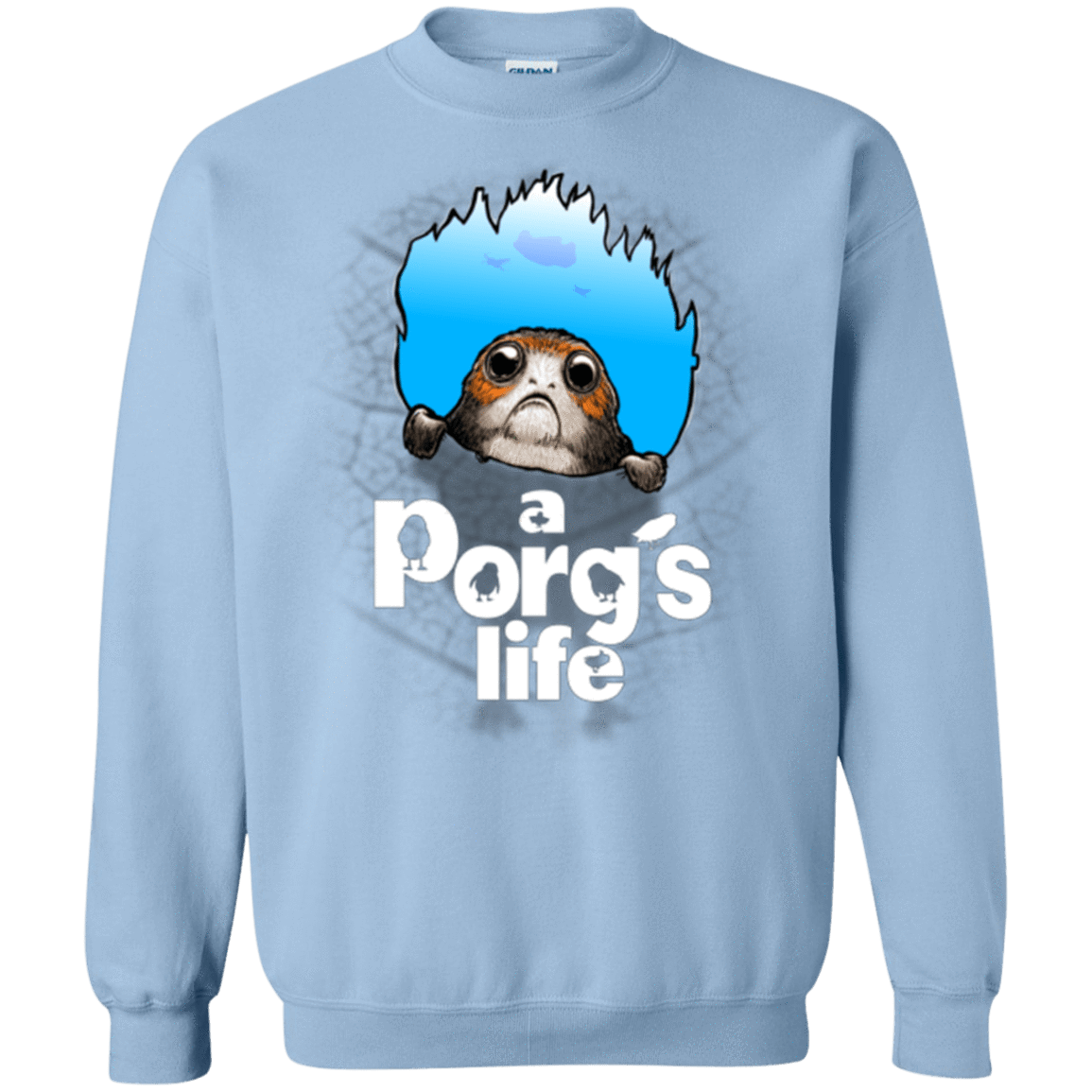 Sweatshirts Light Blue / Small A Porgs Life Crewneck Sweatshirt