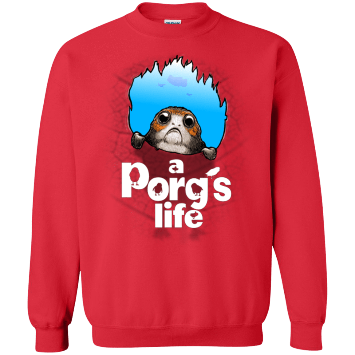 Sweatshirts Red / Small A Porgs Life Crewneck Sweatshirt