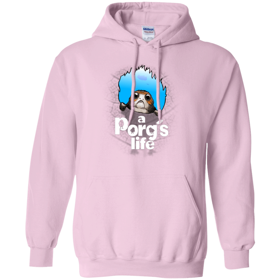 Sweatshirts Light Pink / Small A Porgs Life Pullover Hoodie