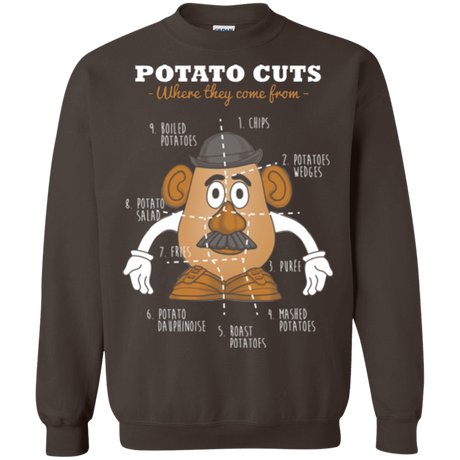 Sweatshirts Dark Chocolate / Small A Potato Anatomy Crewneck Sweatshirt