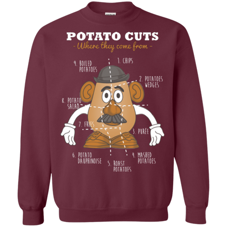 Sweatshirts Maroon / Small A Potato Anatomy Crewneck Sweatshirt