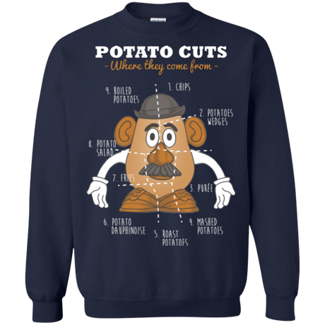 Sweatshirts Navy / Small A Potato Anatomy Crewneck Sweatshirt