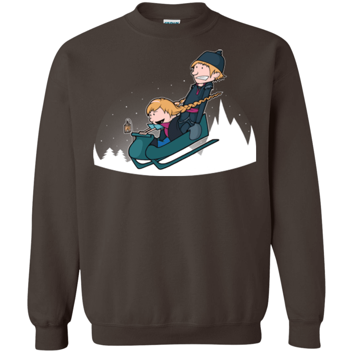 Sweatshirts Dark Chocolate / Small A Snowy Ride Crewneck Sweatshirt