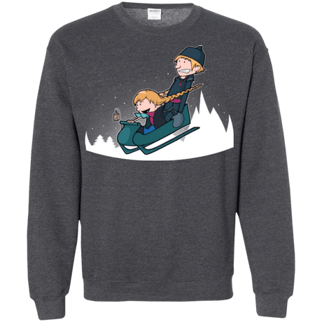 Sweatshirts Dark Heather / Small A Snowy Ride Crewneck Sweatshirt