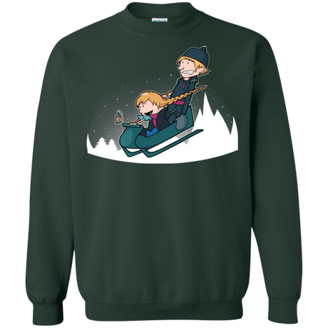 Sweatshirts Forest Green / Small A Snowy Ride Crewneck Sweatshirt