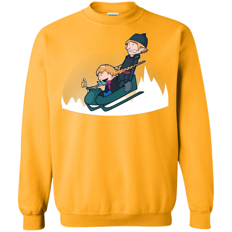 Sweatshirts Gold / Small A Snowy Ride Crewneck Sweatshirt
