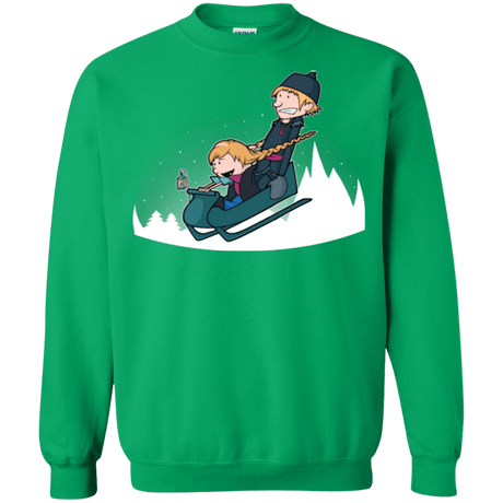 Sweatshirts Irish Green / Small A Snowy Ride Crewneck Sweatshirt