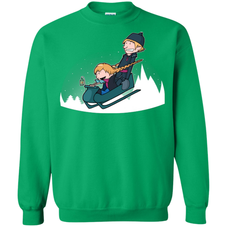 Sweatshirts Irish Green / Small A Snowy Ride Crewneck Sweatshirt