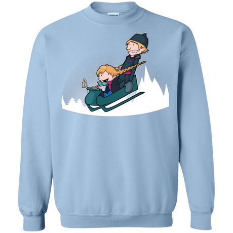 Sweatshirts Light Blue / Small A Snowy Ride Crewneck Sweatshirt