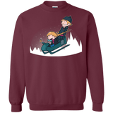 Sweatshirts Maroon / Small A Snowy Ride Crewneck Sweatshirt