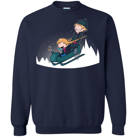Sweatshirts Navy / Small A Snowy Ride Crewneck Sweatshirt