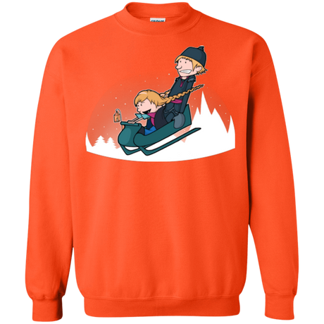 Sweatshirts Orange / Small A Snowy Ride Crewneck Sweatshirt