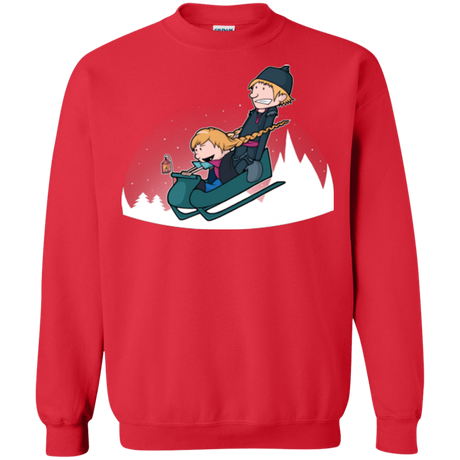 Sweatshirts Red / Small A Snowy Ride Crewneck Sweatshirt