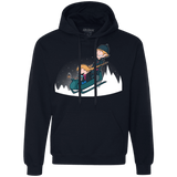 Sweatshirts Navy / Small A Snowy Ride Premium Fleece Hoodie