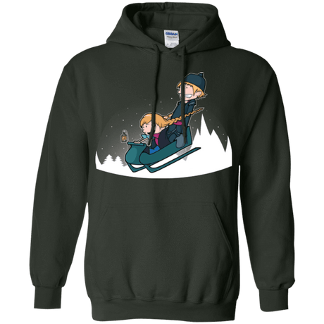 Sweatshirts Forest Green / Small A Snowy Ride Pullover Hoodie