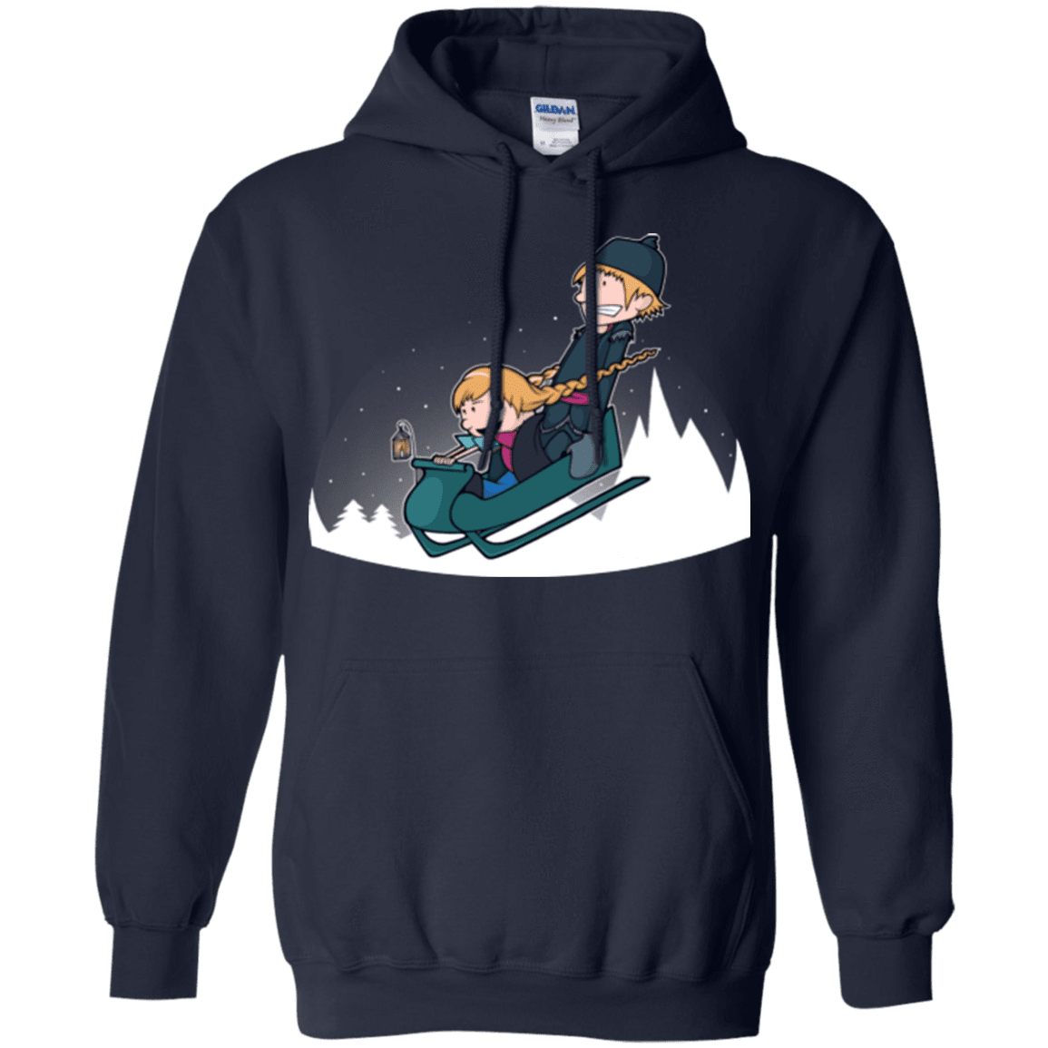 Sweatshirts Navy / Small A Snowy Ride Pullover Hoodie