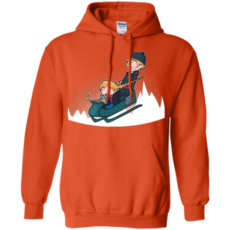 Sweatshirts Orange / Small A Snowy Ride Pullover Hoodie