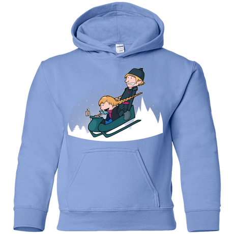 Sweatshirts Carolina Blue / YS A Snowy Ride Youth Hoodie