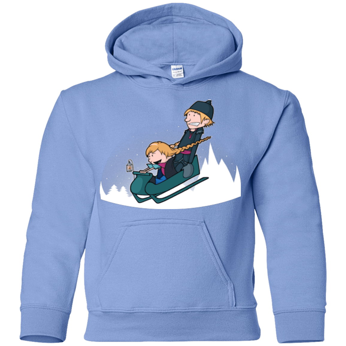Sweatshirts Carolina Blue / YS A Snowy Ride Youth Hoodie