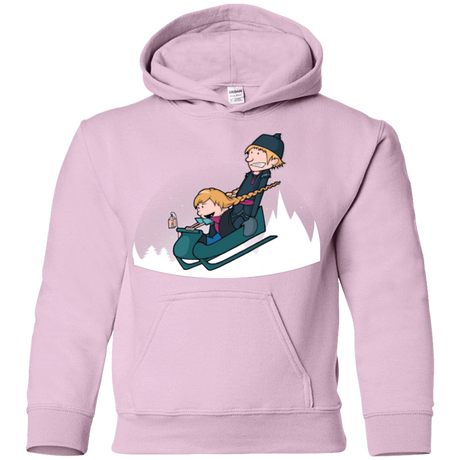 Sweatshirts Light Pink / YS A Snowy Ride Youth Hoodie