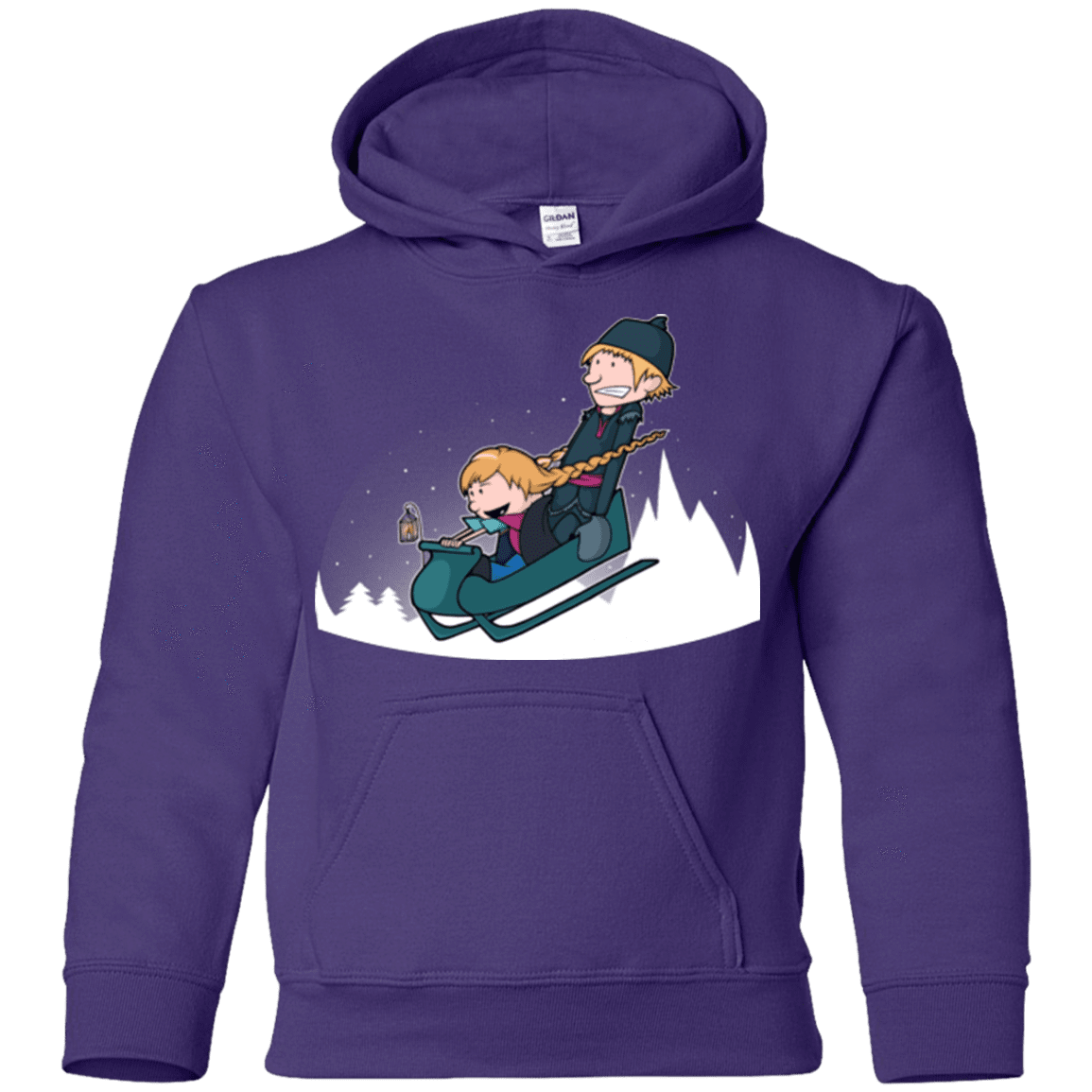 Sweatshirts Purple / YS A Snowy Ride Youth Hoodie