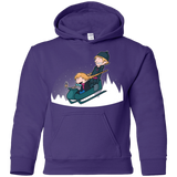 Sweatshirts Purple / YS A Snowy Ride Youth Hoodie