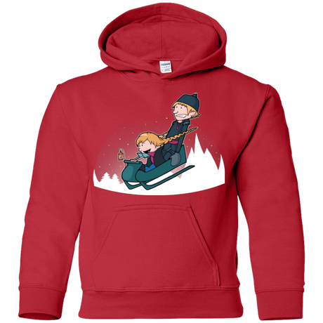 Sweatshirts Red / YS A Snowy Ride Youth Hoodie