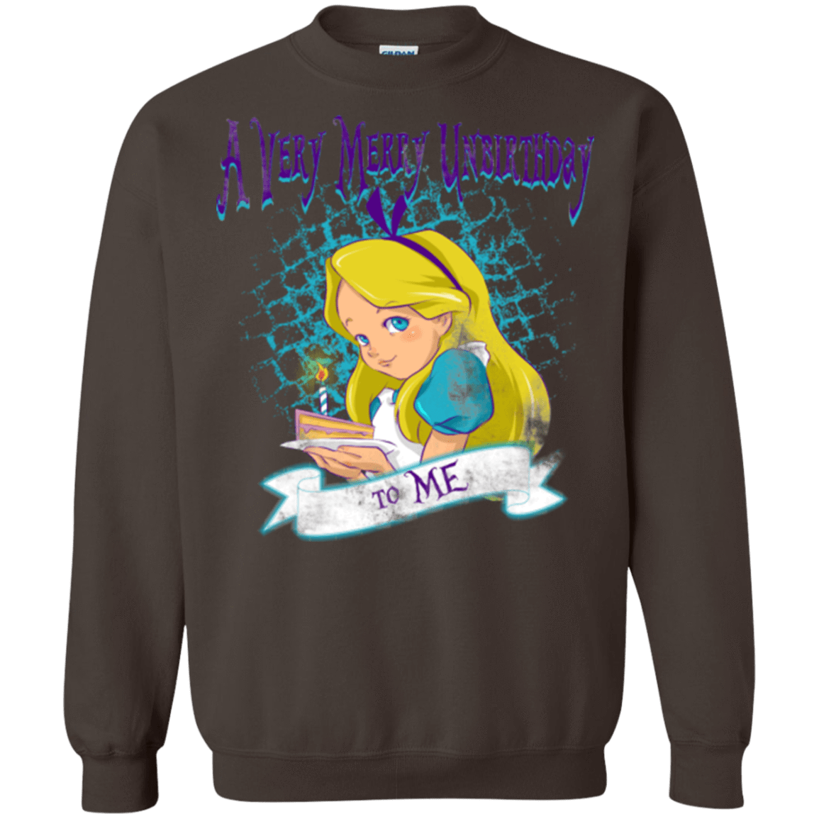 Sweatshirts Dark Chocolate / Small A Very Merry Un-Birthday Crewneck Sweatshirt