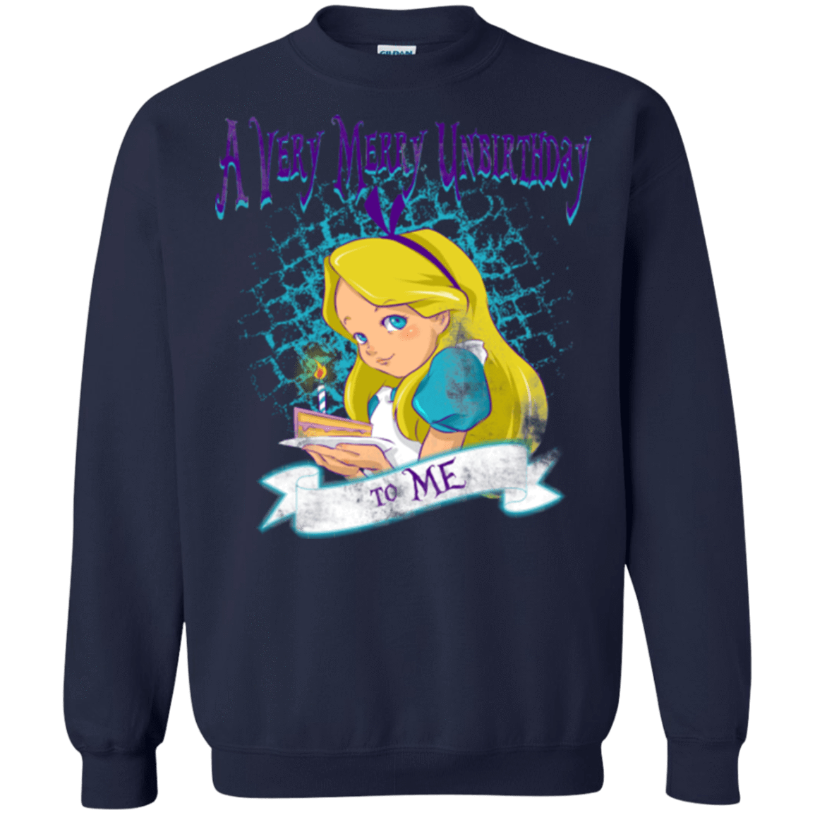 Sweatshirts Navy / Small A Very Merry Un-Birthday Crewneck Sweatshirt