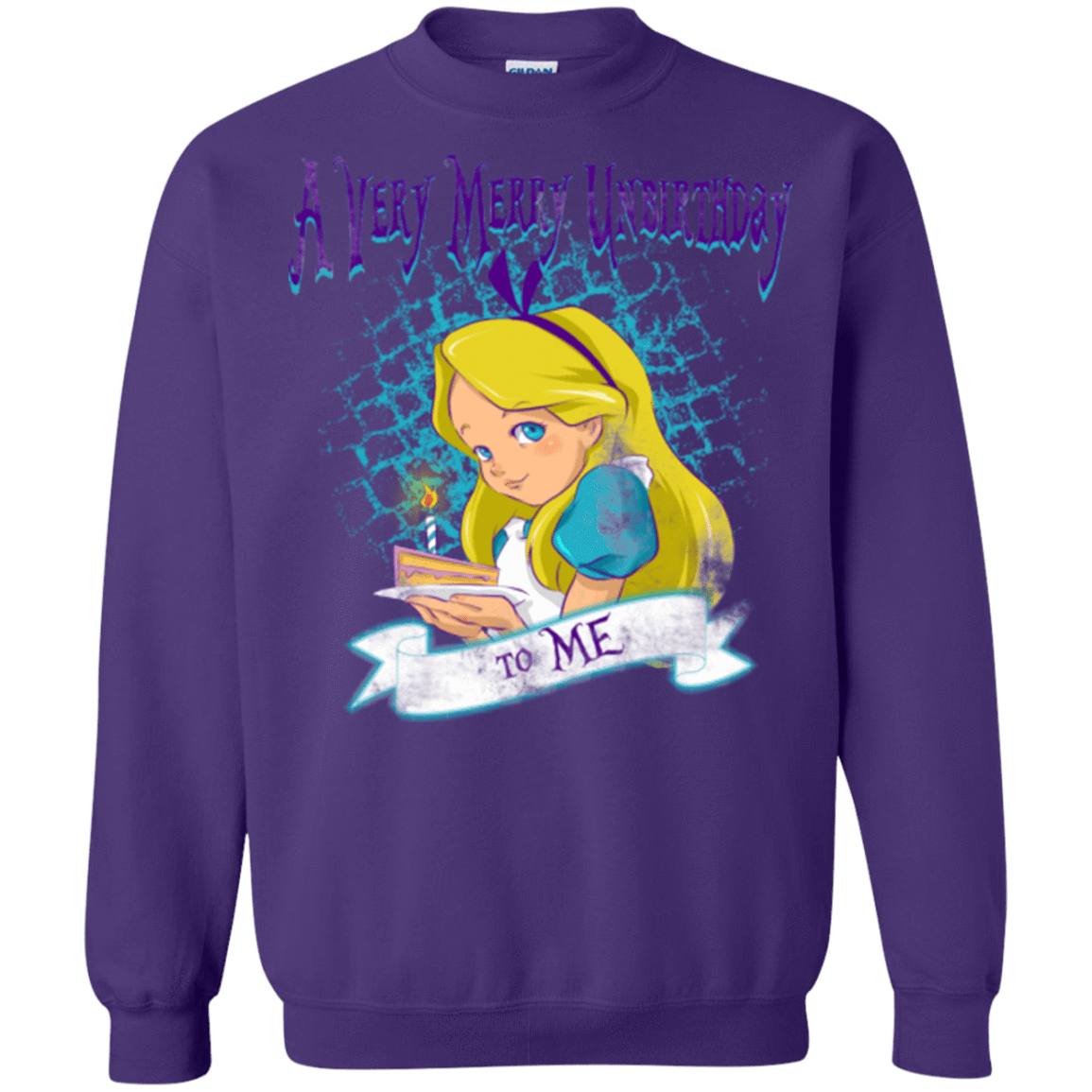 Sweatshirts Purple / Small A Very Merry Un-Birthday Crewneck Sweatshirt