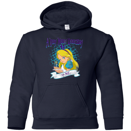 Sweatshirts Navy / YS A Very Merry Un-Birthday Youth Hoodie