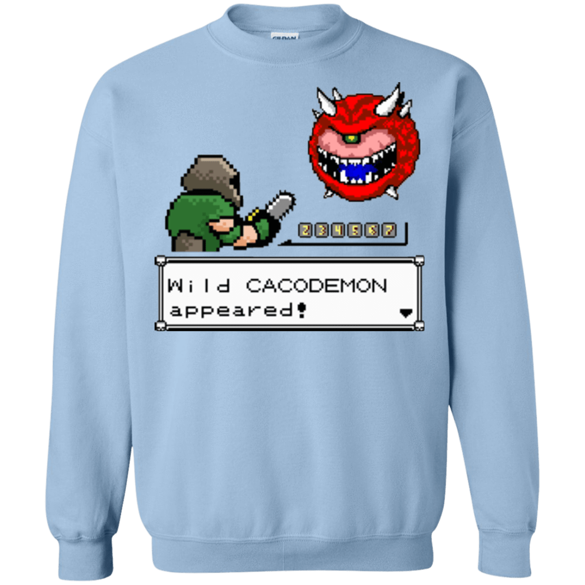 Sweatshirts Light Blue / Small A Wild Cacodemon Crewneck Sweatshirt