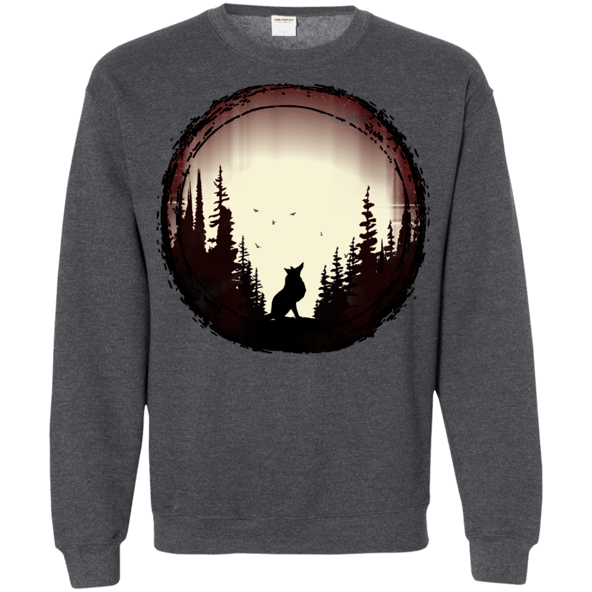 Sweatshirts Dark Heather / S A Wolf's Life Crewneck Sweatshirt